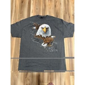 Eagle Graphic  T-shirt Bald Eagle Men's XXL Gray Wildlife